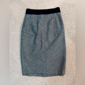 Vintage Diane Von Furstenberg Houndstooth Wool Skirt